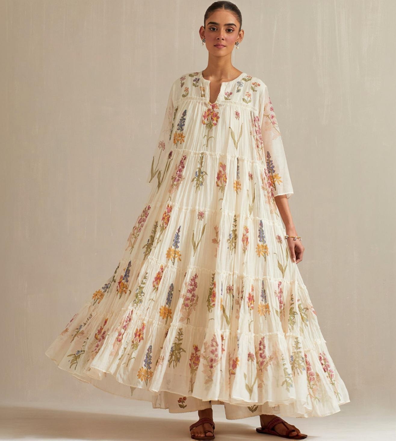 Cotton Block Printed Boho Dress