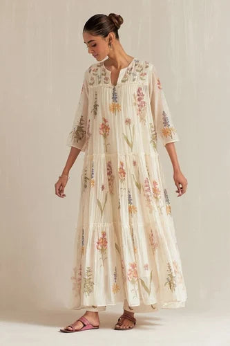 Cotton Block Printed Boho Dress