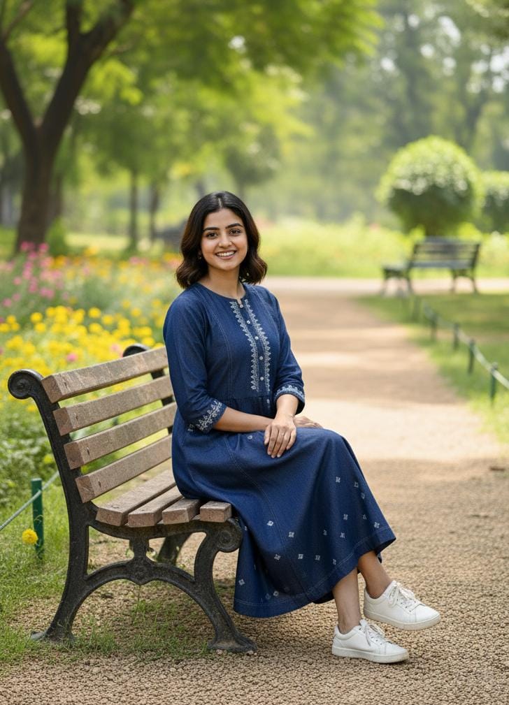 Elegant frock style denim