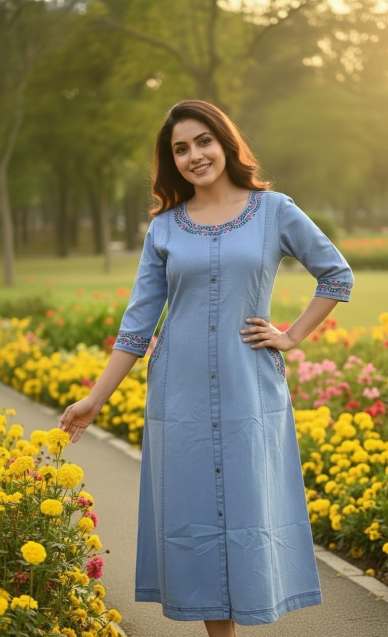 Premium Quality Denim Kurti
