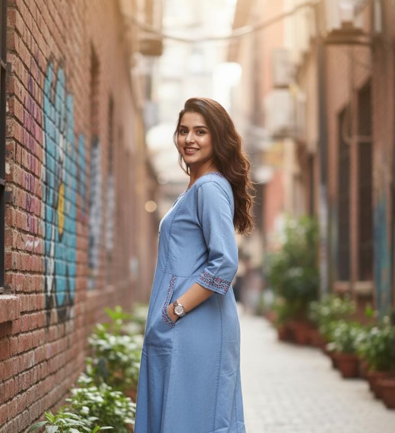 Premium Quality Denim Kurti